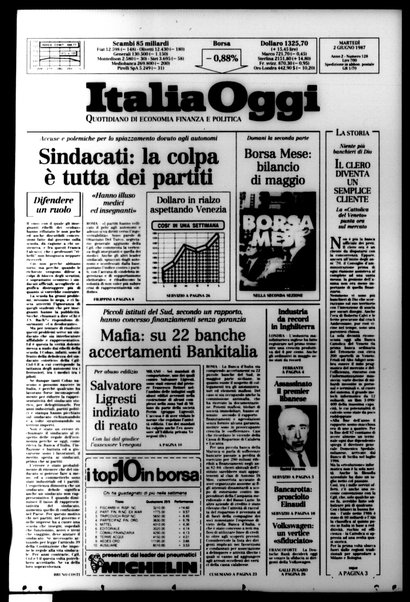 Italia oggi : quotidiano di economia finanza e politica